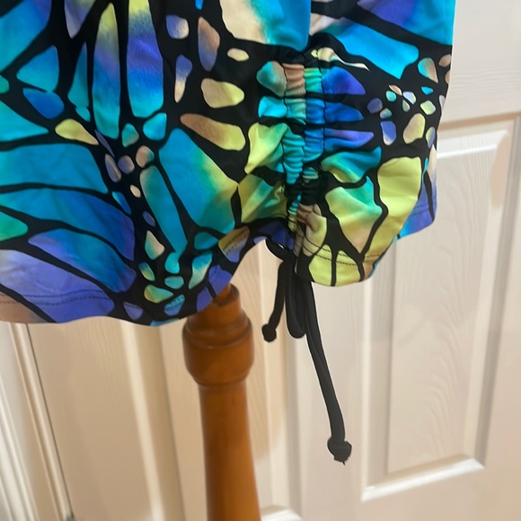 Ocean dreams signature butterfly tankini size 18W green purple turquoise nwts - Picture 8 of 13
